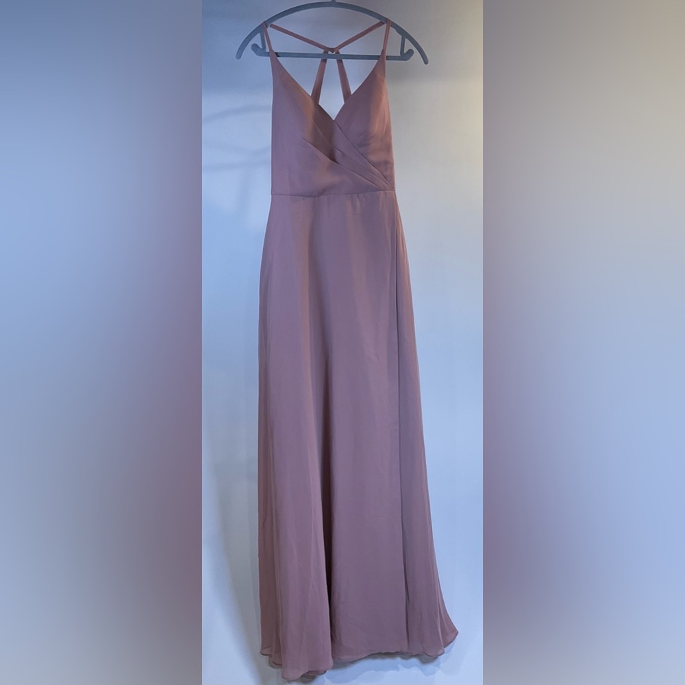 Azazie Dusty Rose Davis Style Bridesmaid Elegant Maxi Dress